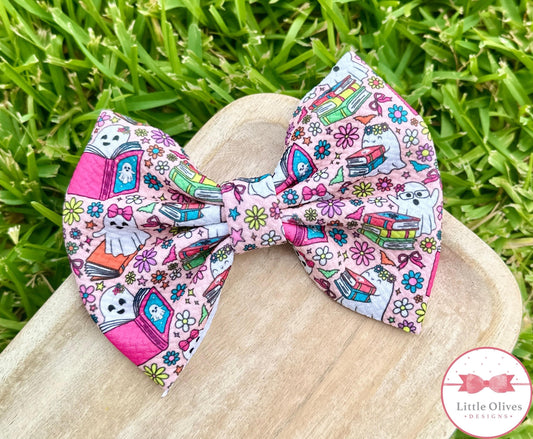 BOOK GHOST BOW OR SCRUNCHIE