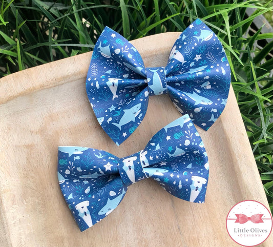 HAPPY SHARKS BOW OR BOW TIE