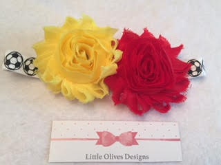 yellow and red - Spain - soccer headband