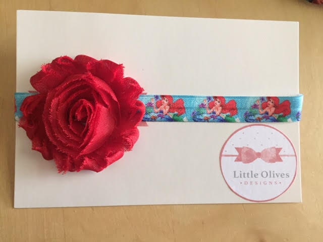 Red mermaid headband