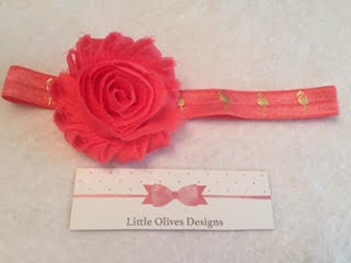 hot pink and gold flamingo healdband