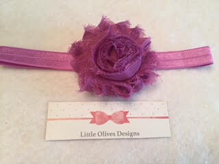 plum - purple shabby headband