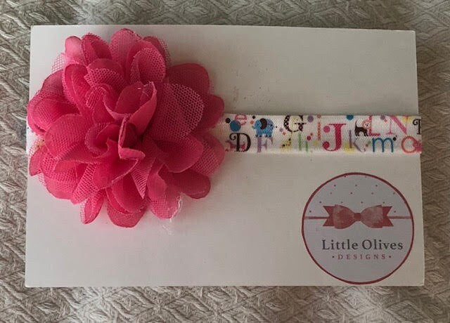 alphabet headband - pastel alphabet with animals headband