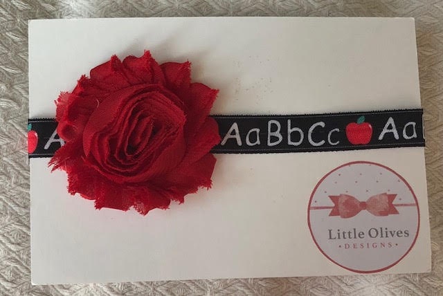 ABC chalkboard school headband