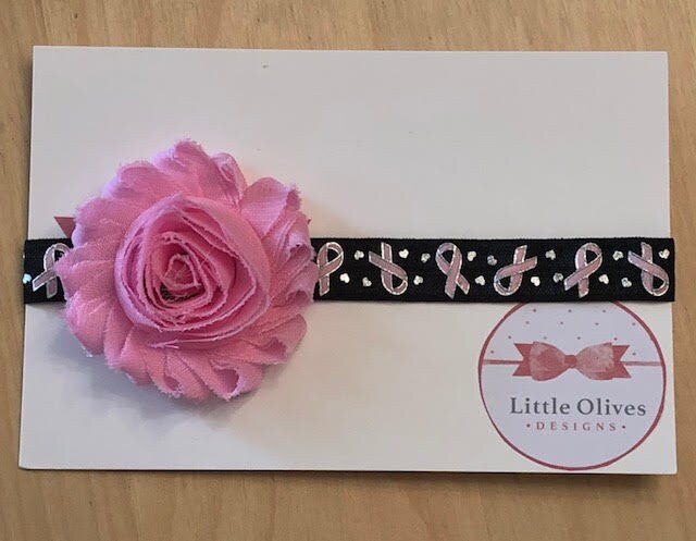 awareness headband - breast cancer awareness black and pink ribbon headband