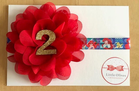 Little Mermaid - Ariel - Princess second birthday headband
