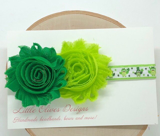 St. Patrick's Day owl headband