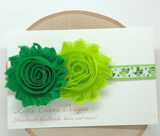 St. Patrick's Day owl headband