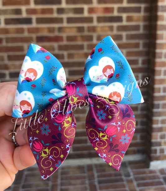 Ice princess and ice queen bow