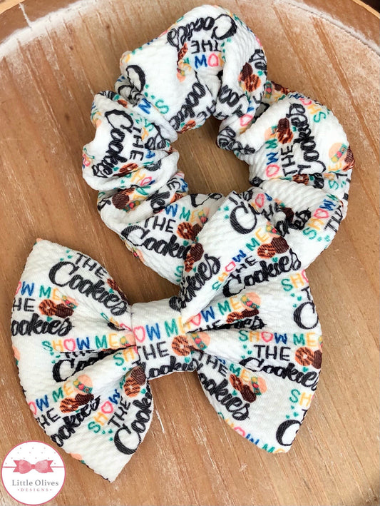 Show me the cookies hairbow - show me the cookies scrunchie