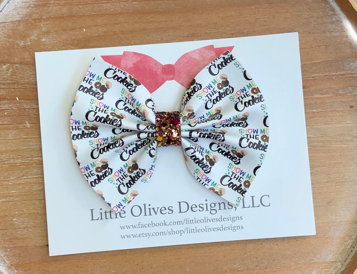 show me the cookies hair bow