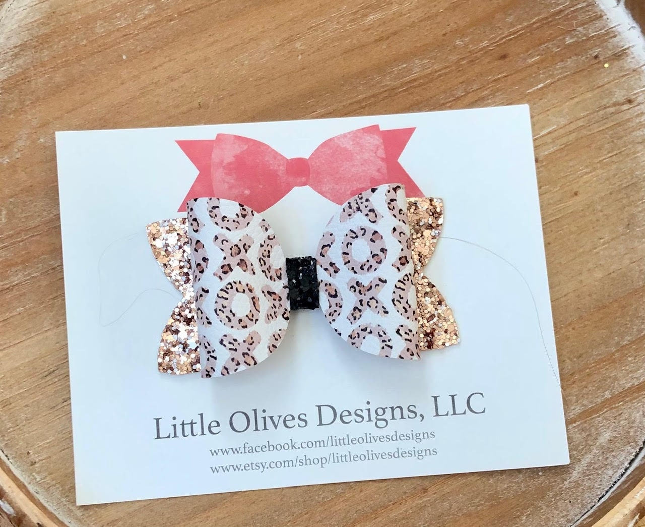 XOXO leopard cheetah print hairbow