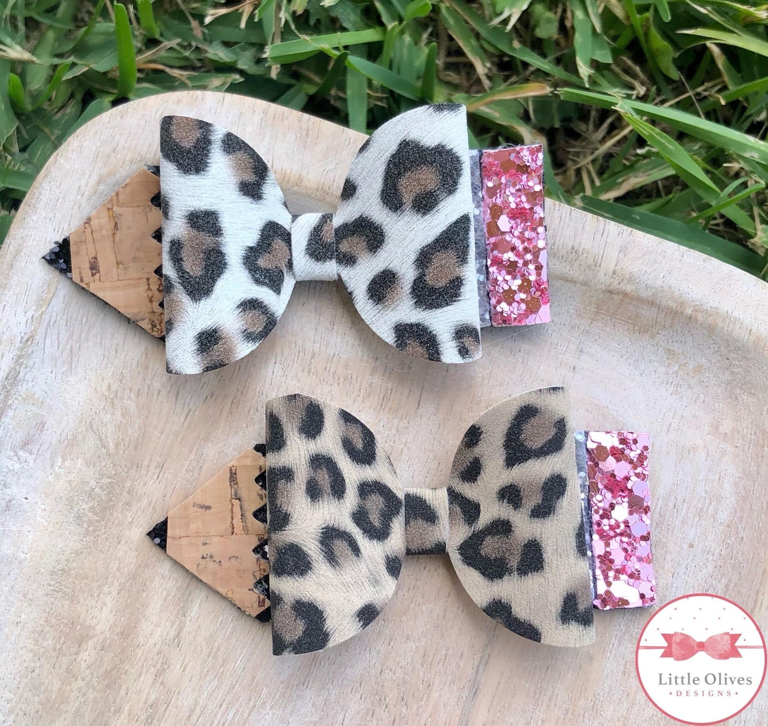 leopard pencil bow - small leopard pencil bow