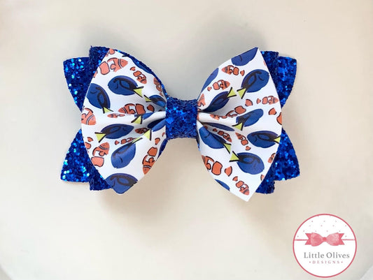 just keep swimming inspired bow