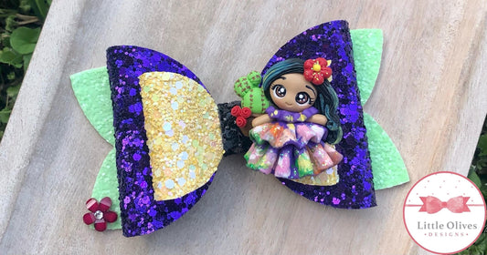 cactus flower magic sister inspired clay bow