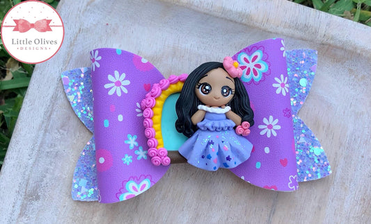 flower power magical sister inspired clay bow