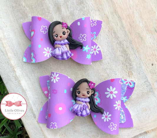 flower sister inspired clay bow