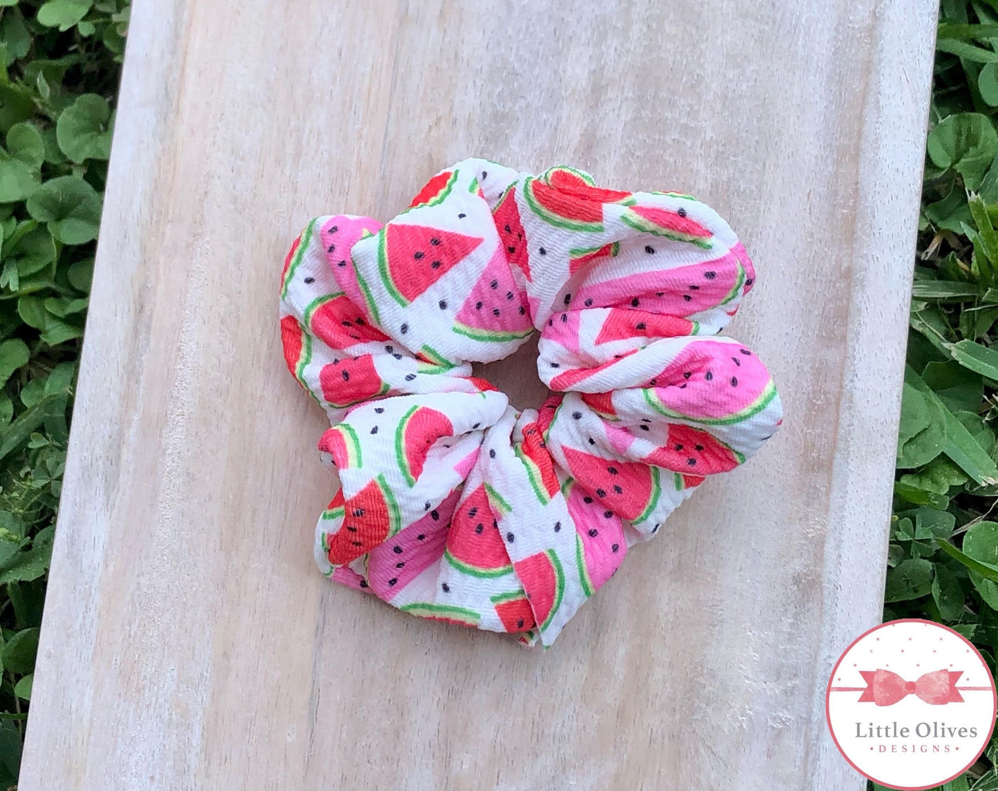 watermelon slices scrunchie
