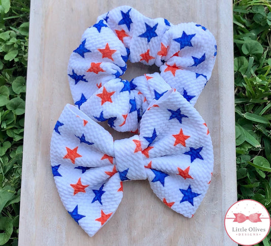 USA stars scrunchie or bow