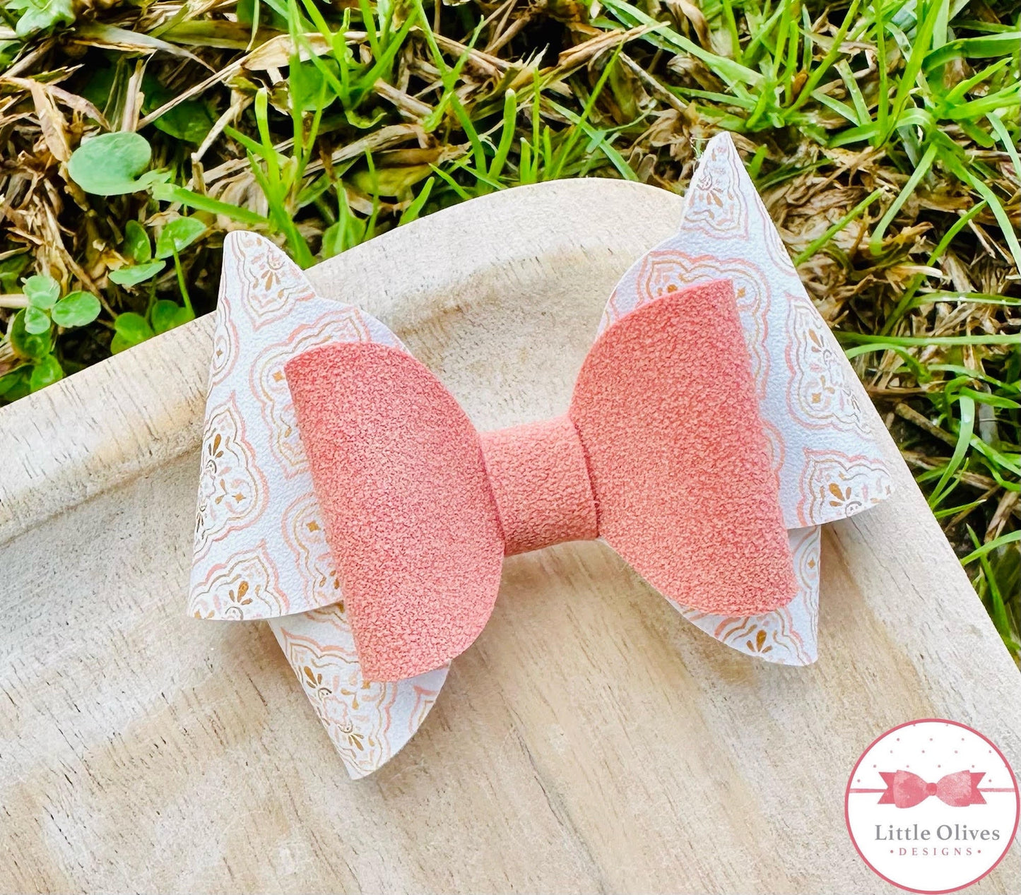 Cream Boho Medallions Abby bow