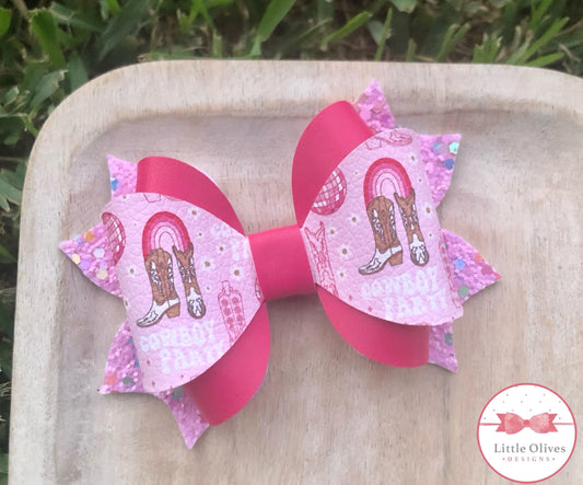 Cowboy party bow