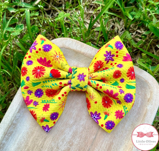 Floral fiesta bow