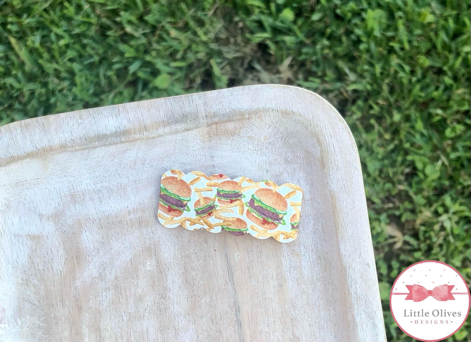 Burgers and fries snap clip