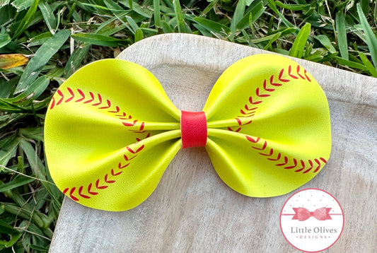 Softball stitch pinch bow