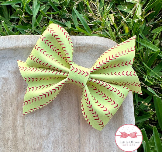 Softball stitch larkin bow