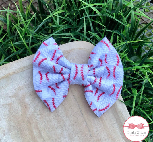 Baseballs scrunchie or bow