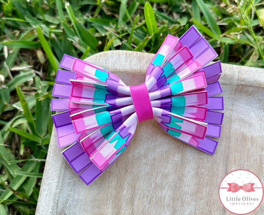 Birthday fringe pinch bow