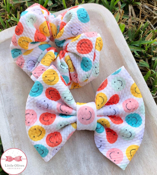 Happy days bow or scrunchie