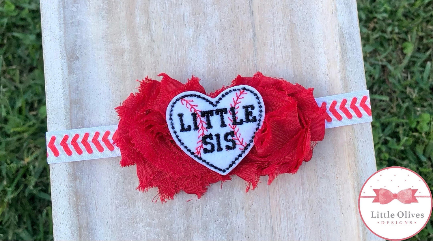 Baseball Little Sister elastic headband