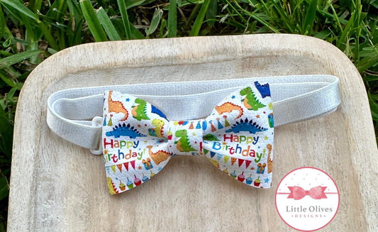 Happy birthday dino bowtie