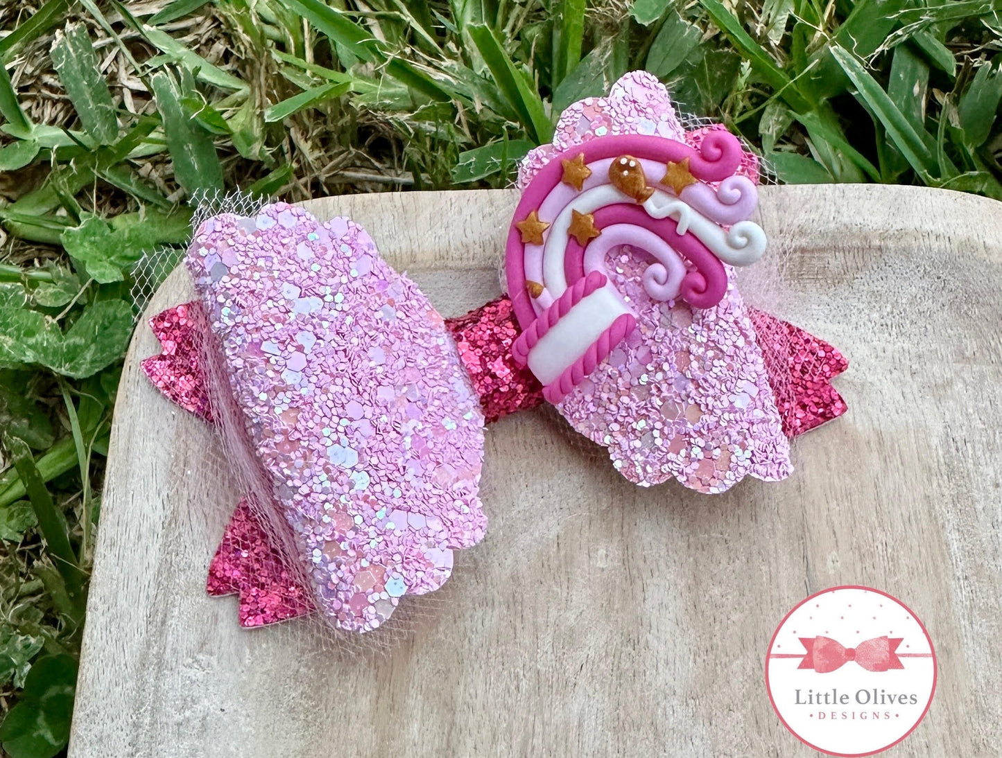 Unicorn birthday bow