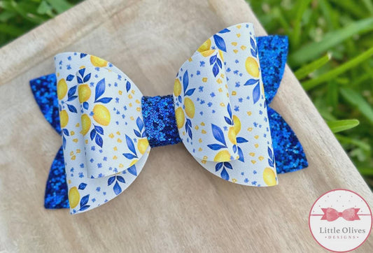 Floral lemons bow