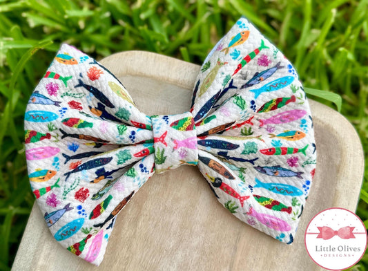 Portuguese sardines bow or scrunchie