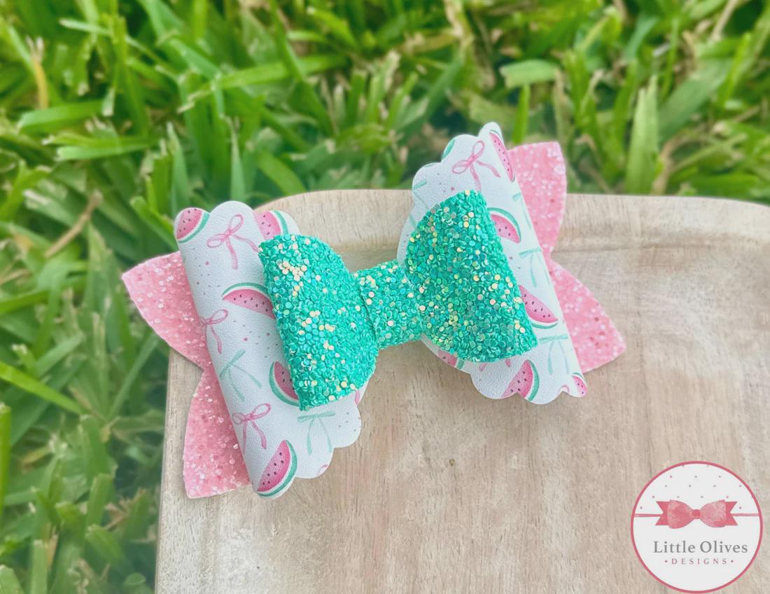 Watermelons and bows bow