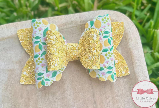 Sweet lemon floral bow