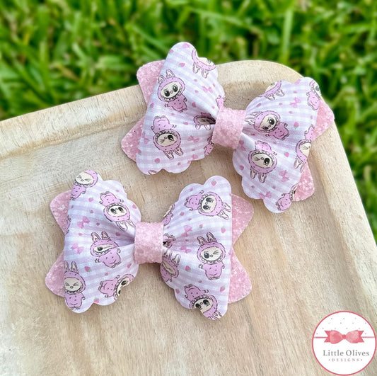 LBB PINK BOWS MARIA PIGGY SET