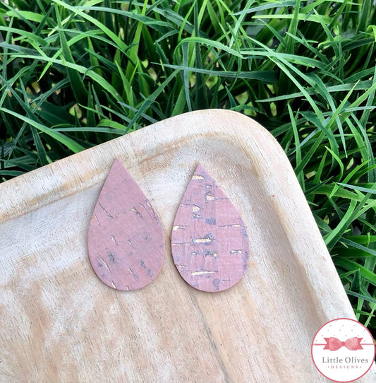 LIGHT PINK CORK EARRINGS