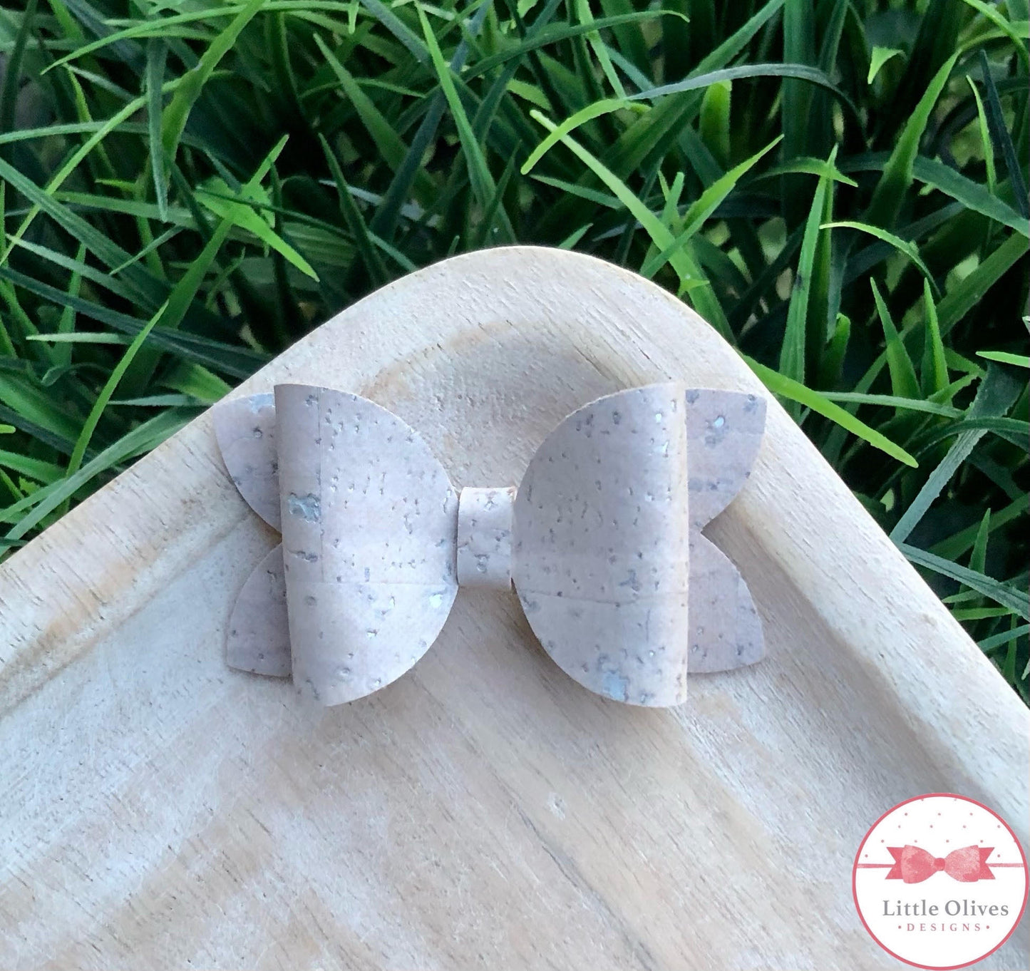 LIGHT PINK MINI CORK BOW