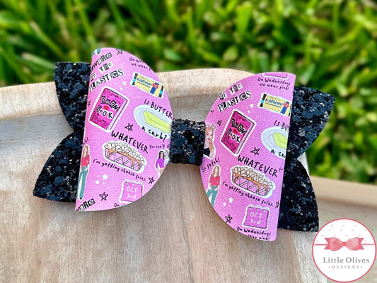 MEAN PINK GIRLS BOW