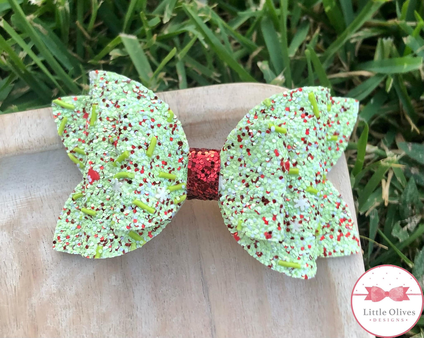 Mean one chunky glitter bow