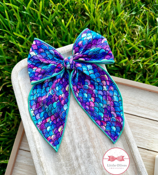 MERMAID LARGE HAND TIED BOW