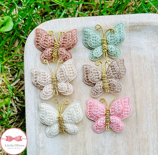 MINI BUTTERFLY CROCHET CLIPS