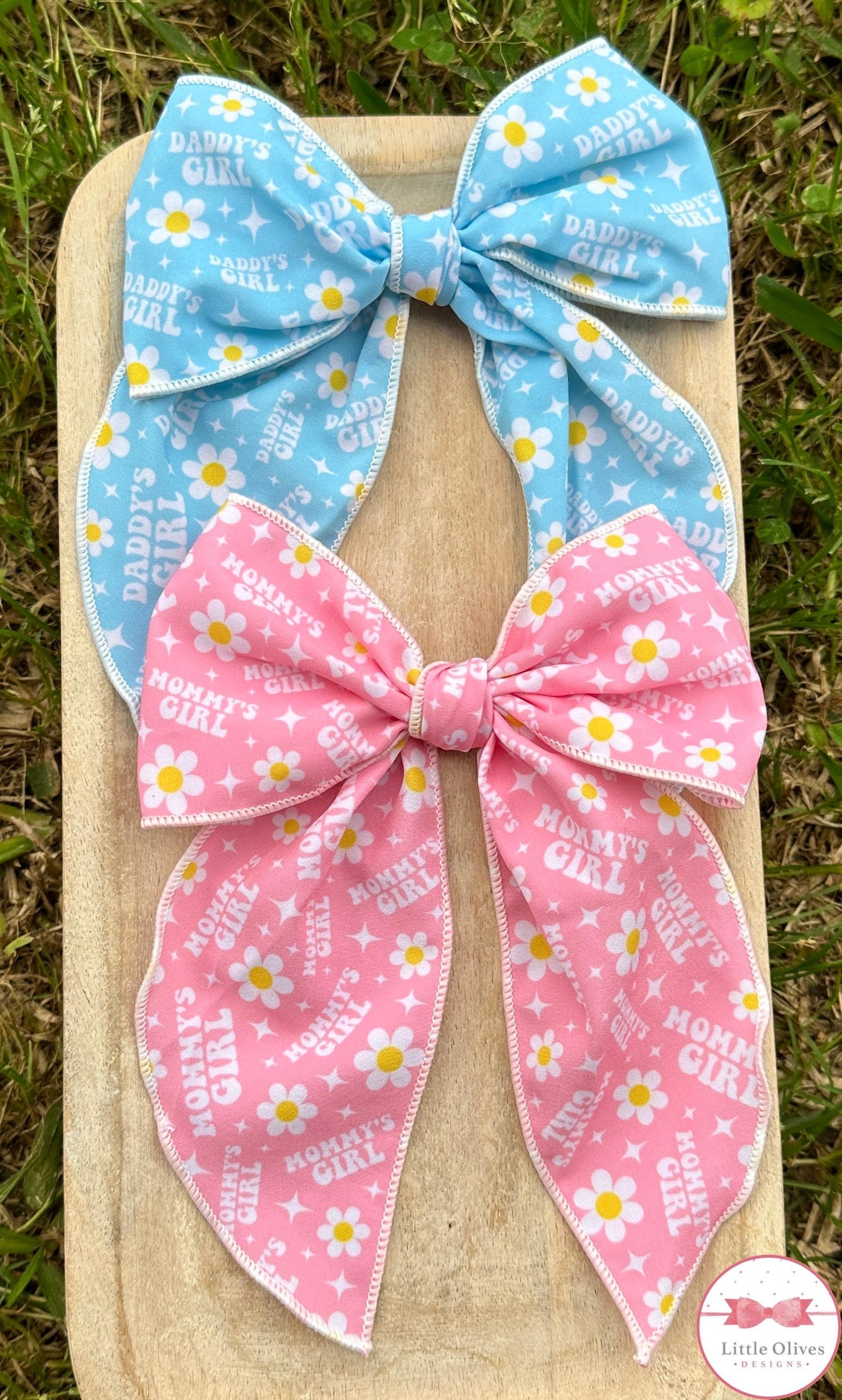 DADDY'S GIRL & MOMMY'S GIRL LARGE BOW