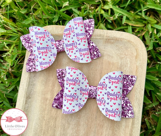 DADDY'S GIRL & MOMMY'S BOW (PURPLE)