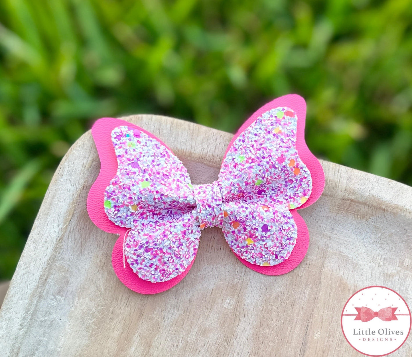 NEON PINCH BUTTERFLY BOW