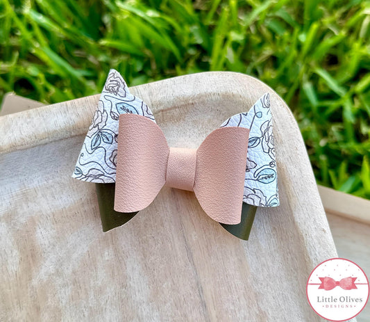 NEUTRAL FLORAL ABBY BOW